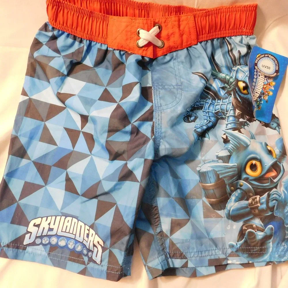 Skylanders Boys Swim Trunks NEW